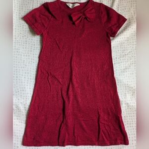 Elegant Red Kids Dress with Bow